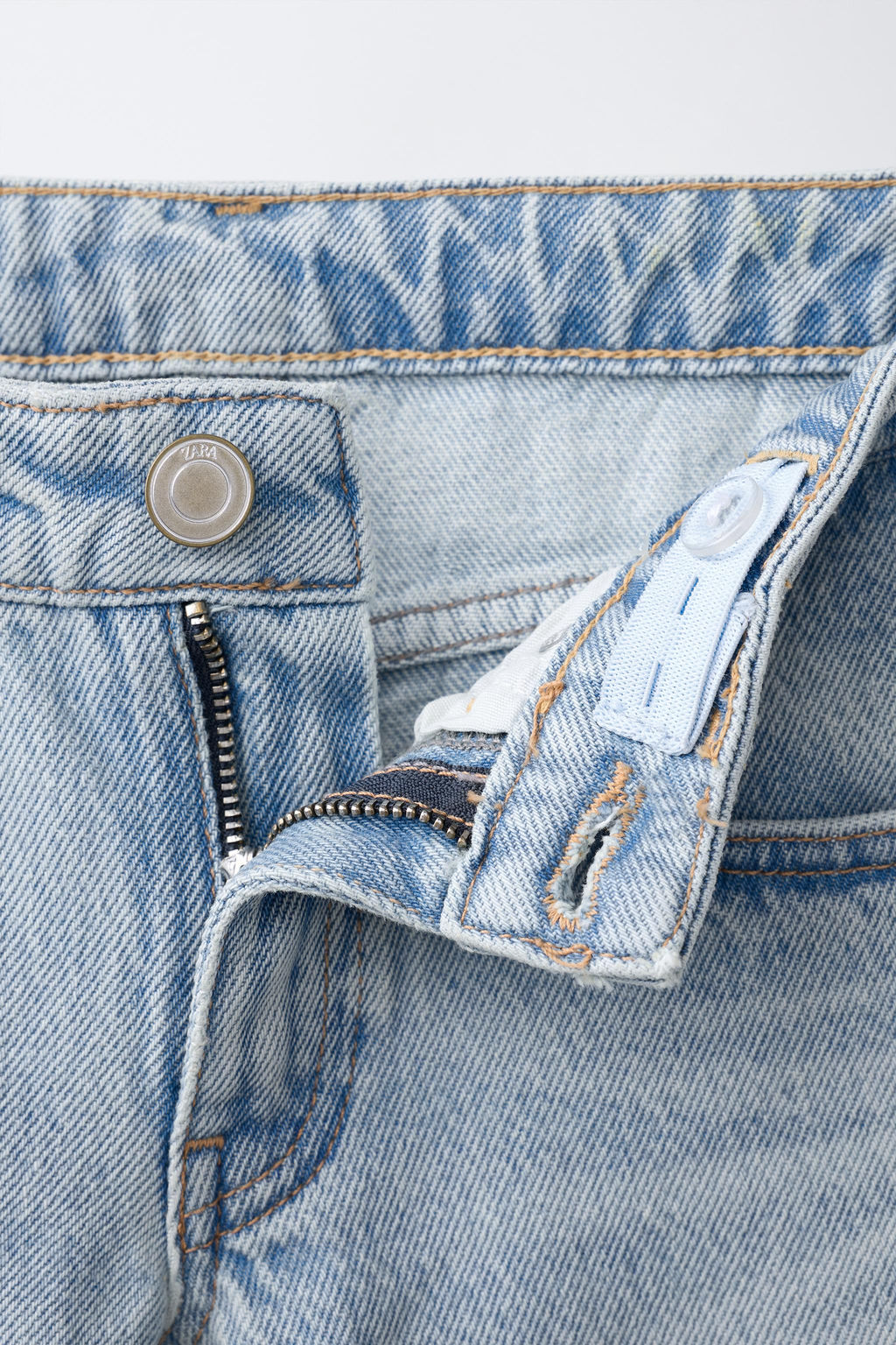 JEANS STRAIGHT FLORES BORDADAS / Azul - Zara фото 3