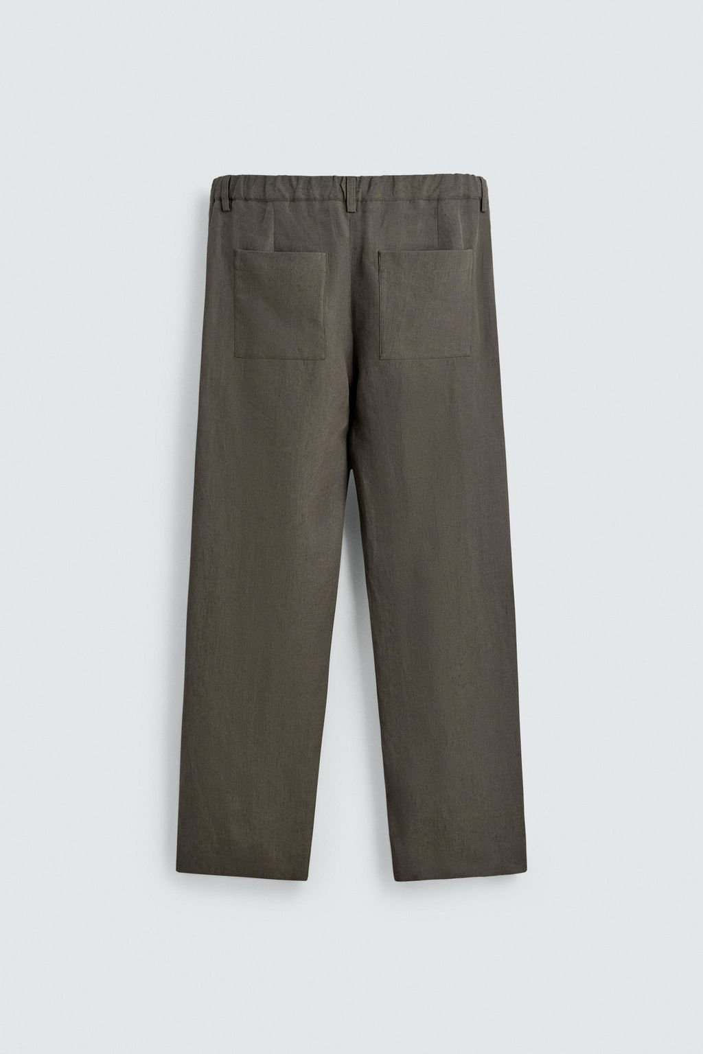 PANTAL?N STRAIGHT FIT 100% LINO LIMITED EDITION / Verde gris - Zara фото 8