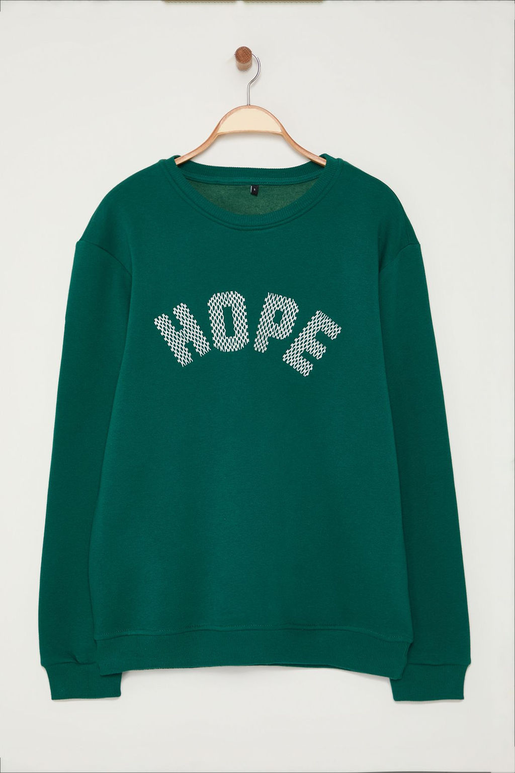 TRENDYOL MAN Zumrut Yesili Oversize/Genis Kesim Nak?sl? Ici Polar/S?cak Tutan Kapusonlu Sweatshirt TMNAW25SW00060 - Trendyolmilla фото 6
