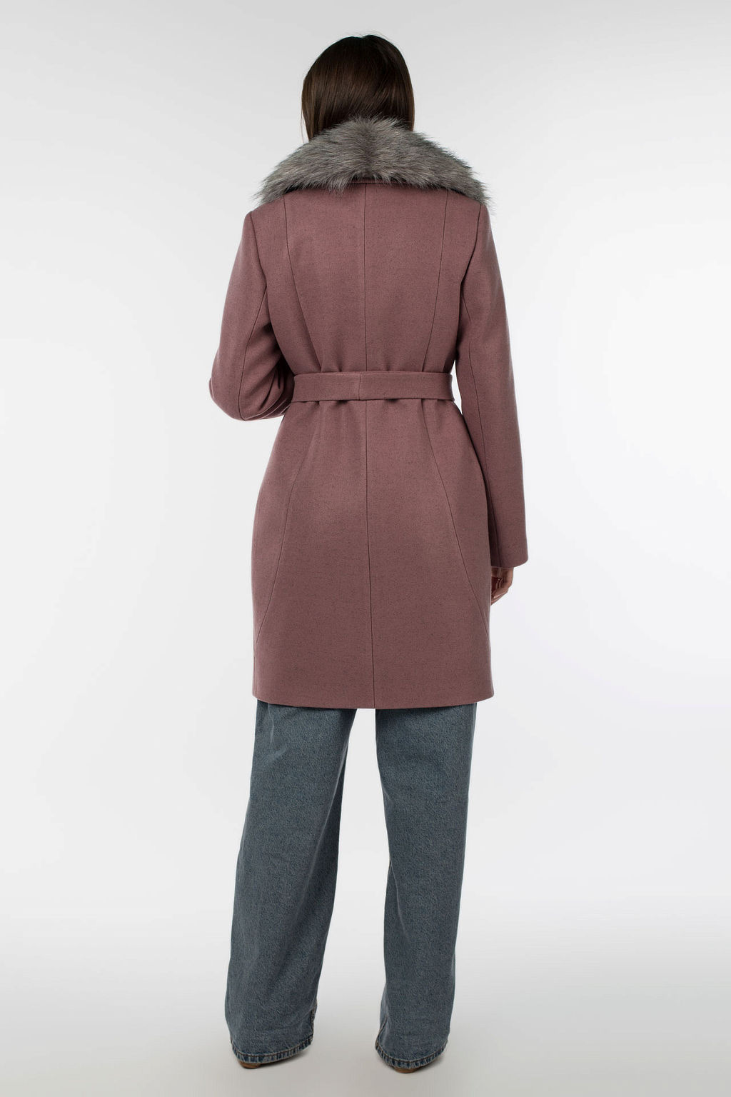 02-3070 Пальто женское утепленное (пояс) - El podio фото 16