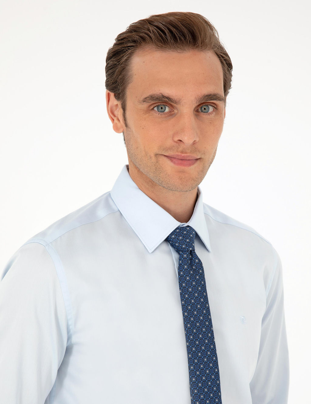 A__k Mavi Slim Fit Uzun Kollu Basic G_mlek - Pierre cardin фото 2