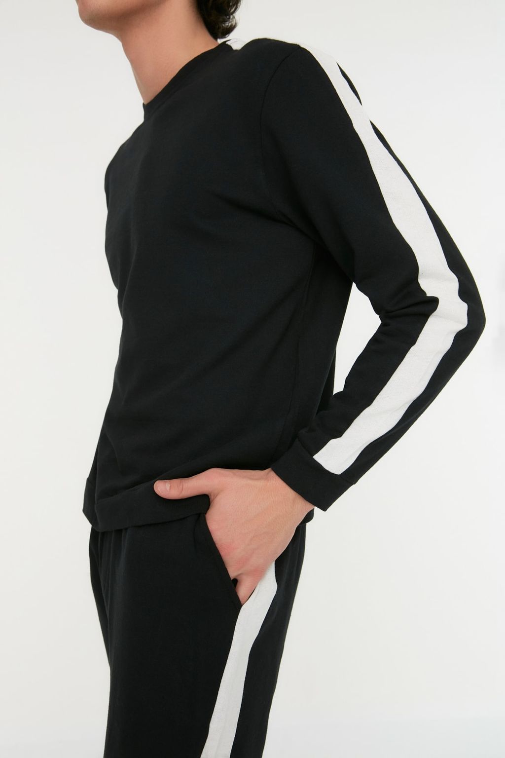 TRENDYOL MAN Siyah Color Blok Detayl? Regular Fit Orme Pijama Tak?m? THMAW21PT0368 - Trendyolmilla фото 3