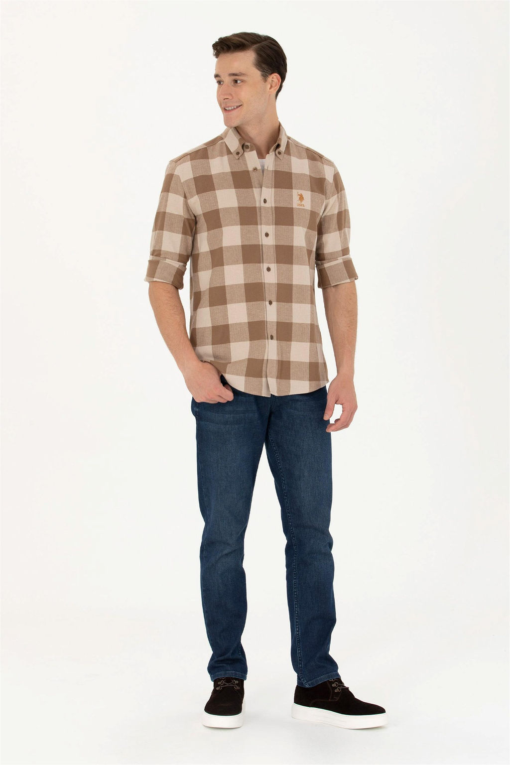 Мужская рубашка Lumberjack кокосового цвета - U.s. polo assn фото 4