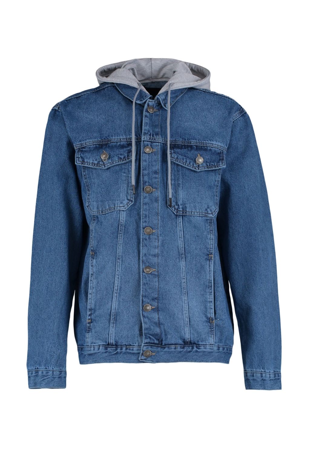 TRENDYOL MAN Siyah %100 Pamuk Regular Fit Orme Kapusonlu Denim Ceket TMNAW23CE00019 - Trendyolmilla фото 15
