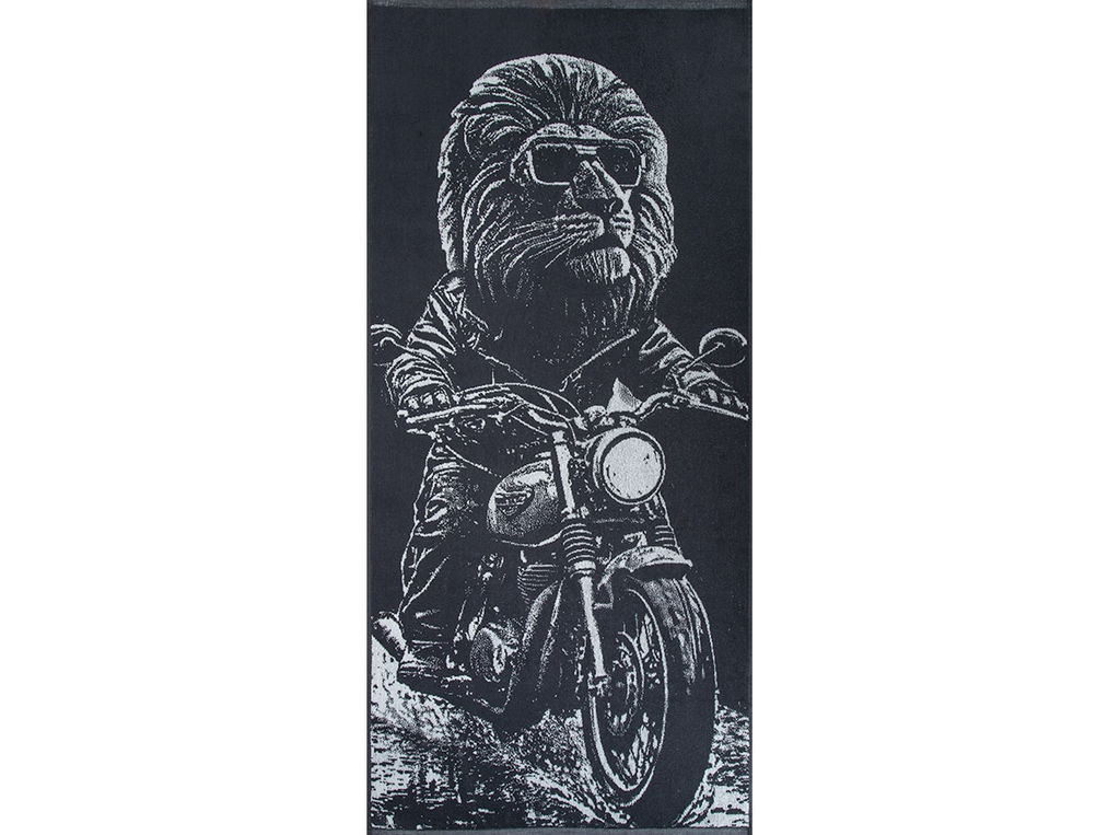 Полотенце махровое 6с102.411ж1 Моторалли(антрацит) 67х150см