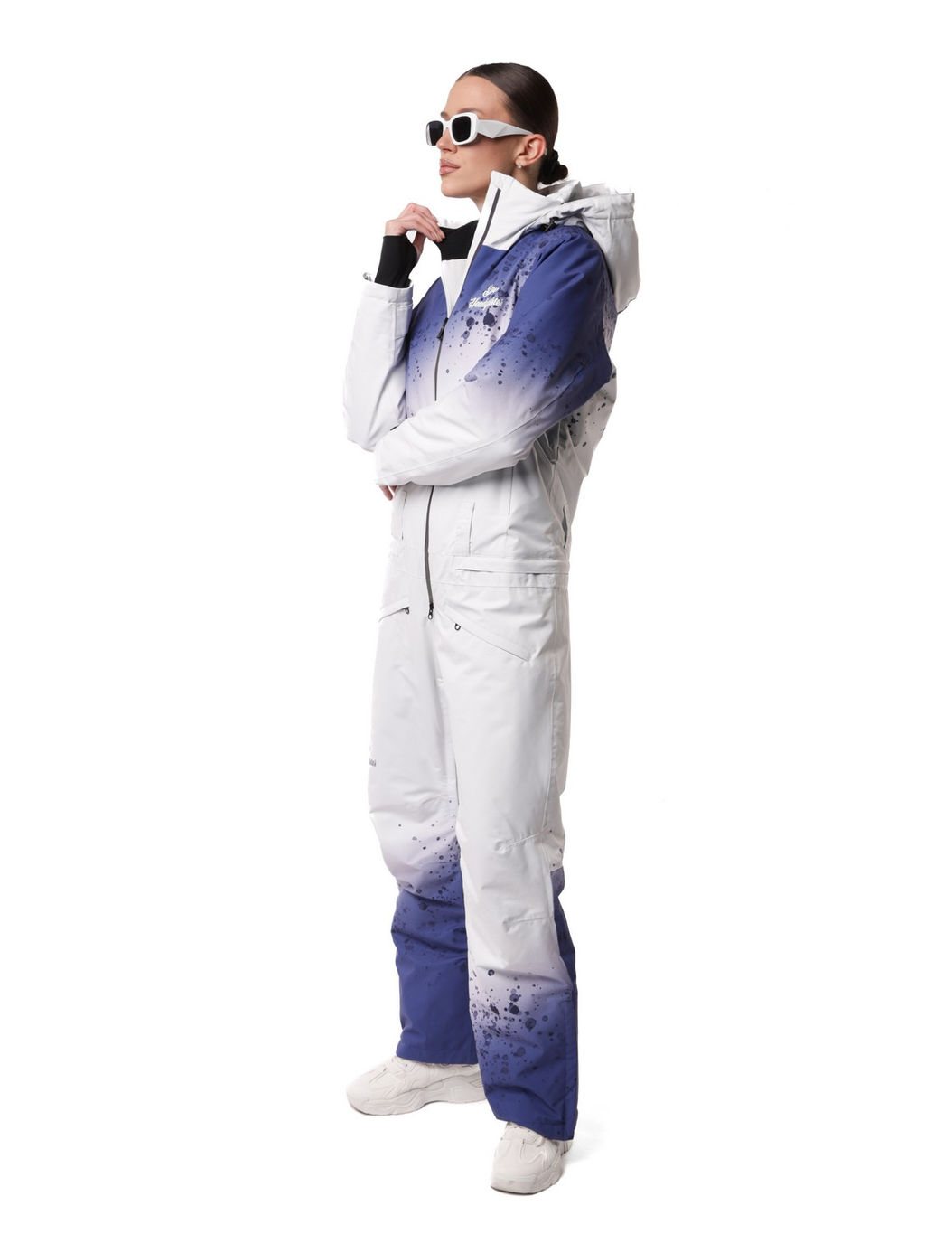 Комбинезон BB-0525 Бело-фиолетовый