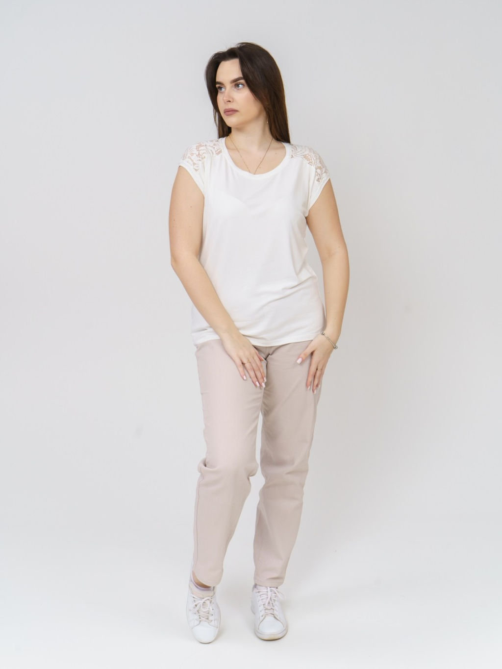 Футболка Кимоно-кружево Вискоза 95%, лайкра 5% - Ивассорти фото 6