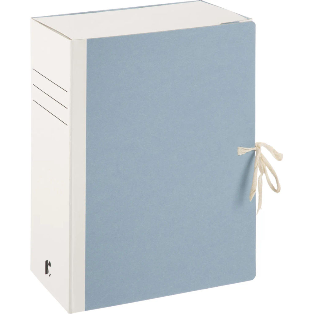 Короб архивный Комус 150мм перепл.картон синий особо прочн с завязками