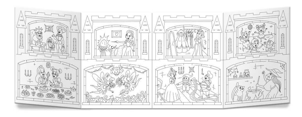 Раскраски для детей. Серия Раскраски-панорамки арт. 63444 ЗАМОК ПРИНЦЕССЫ - Феникс+ фото 2