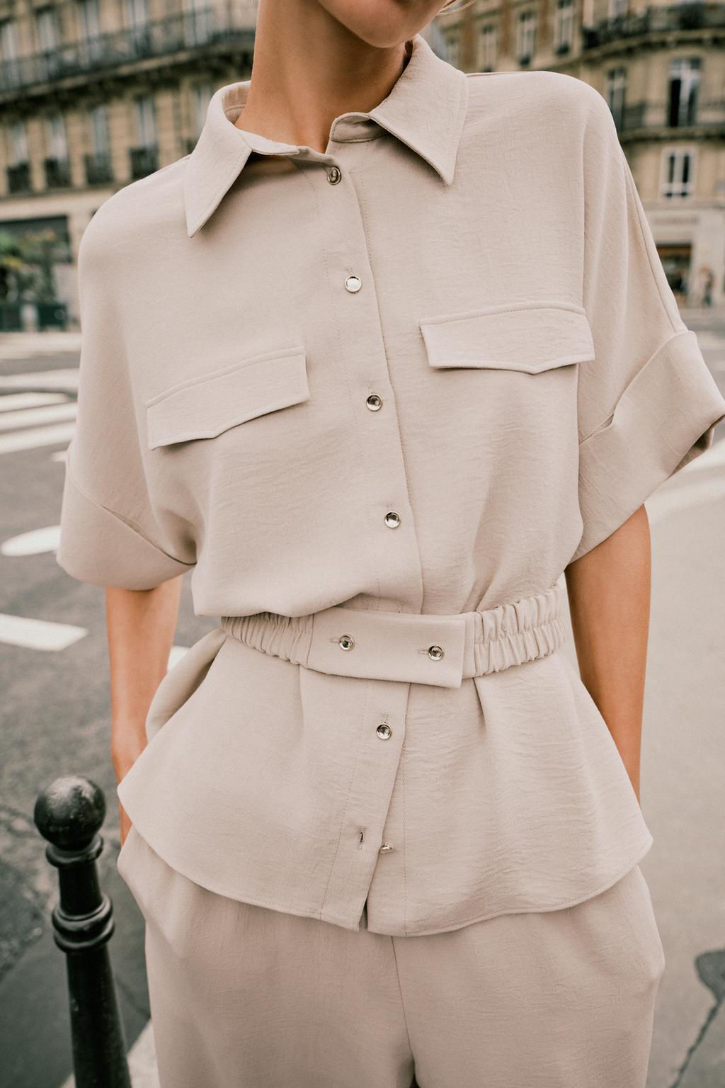 SAFARI SHIRT WITH BELT - Zara фото 3