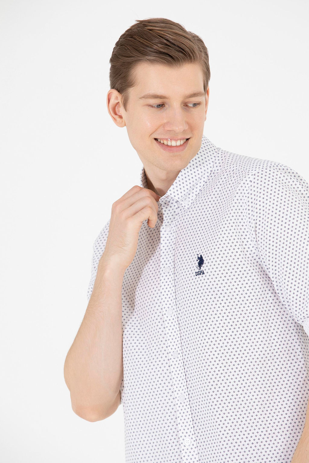 U. S. Polo Assn Мужская темно-синяя рубашка с длинным рукавом - U.s. polo assn фото 2