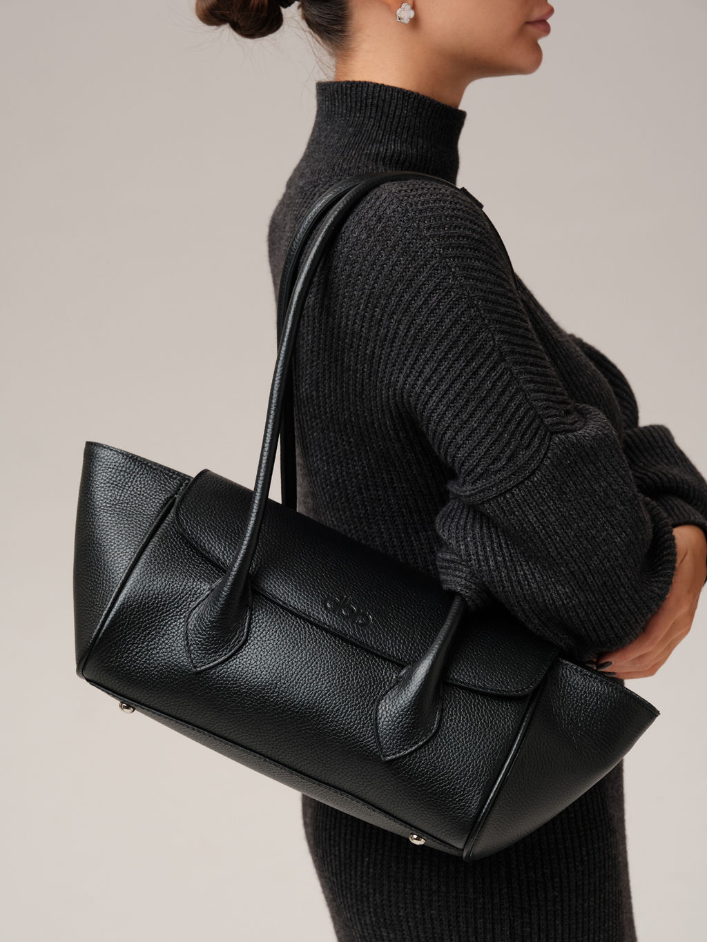 Кожаная сумка Viki DBR 31341 черный  фото 2