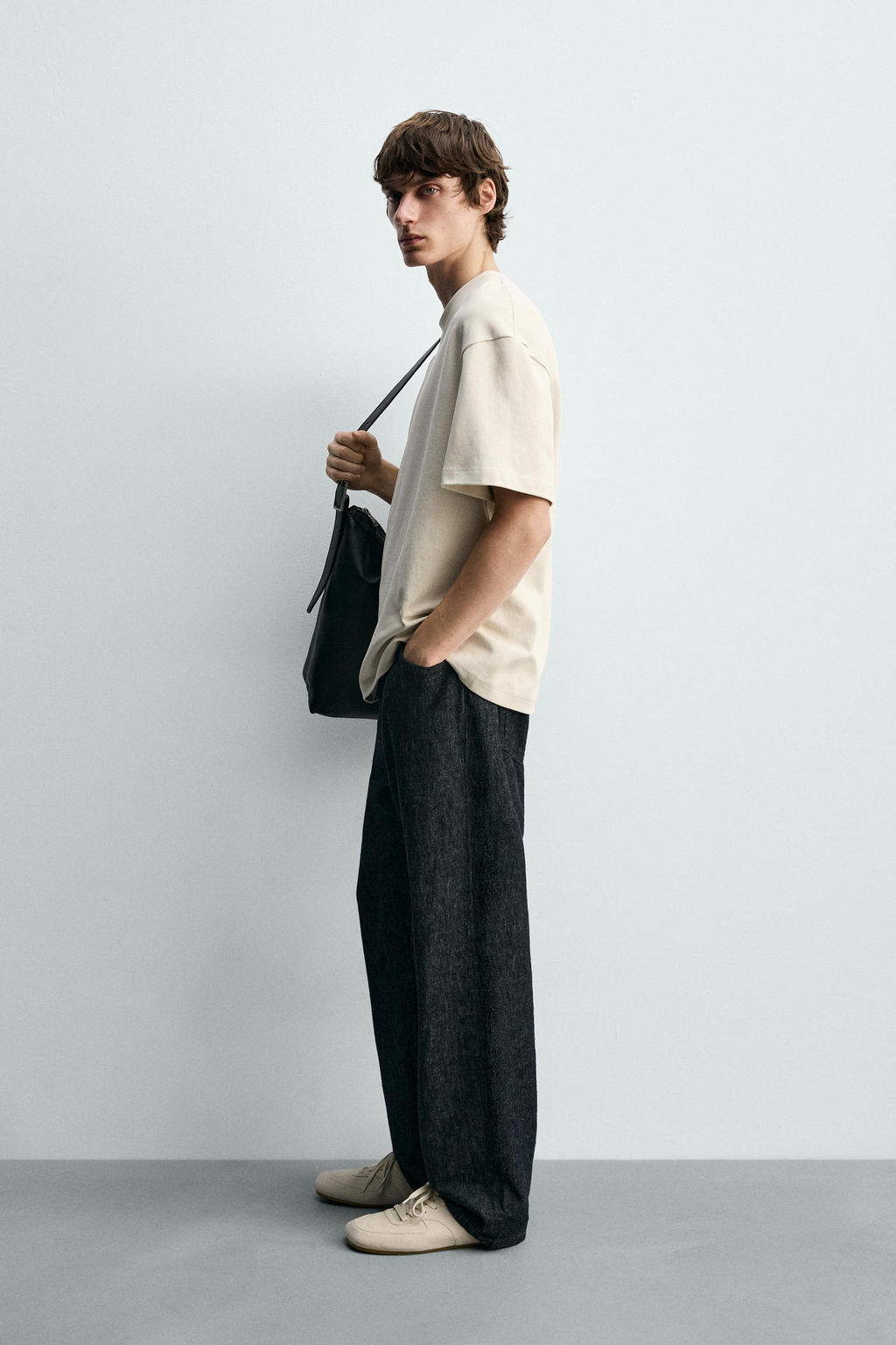 CAMISETA RELAXED FIT INTERLOCK / Blanco roto - Zara фото 4