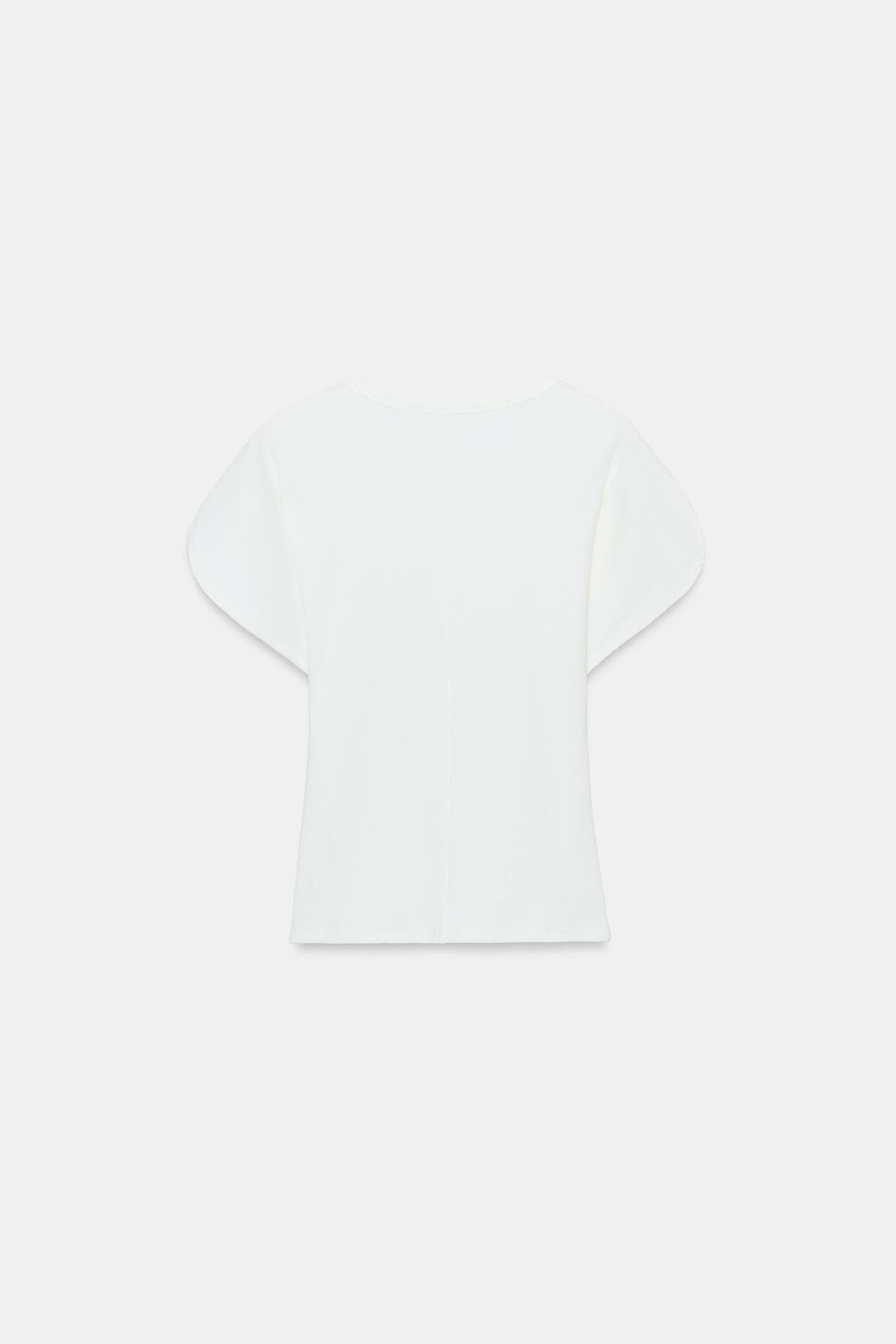 CAMISETA MANGA ABULLONADA / Blanco roto