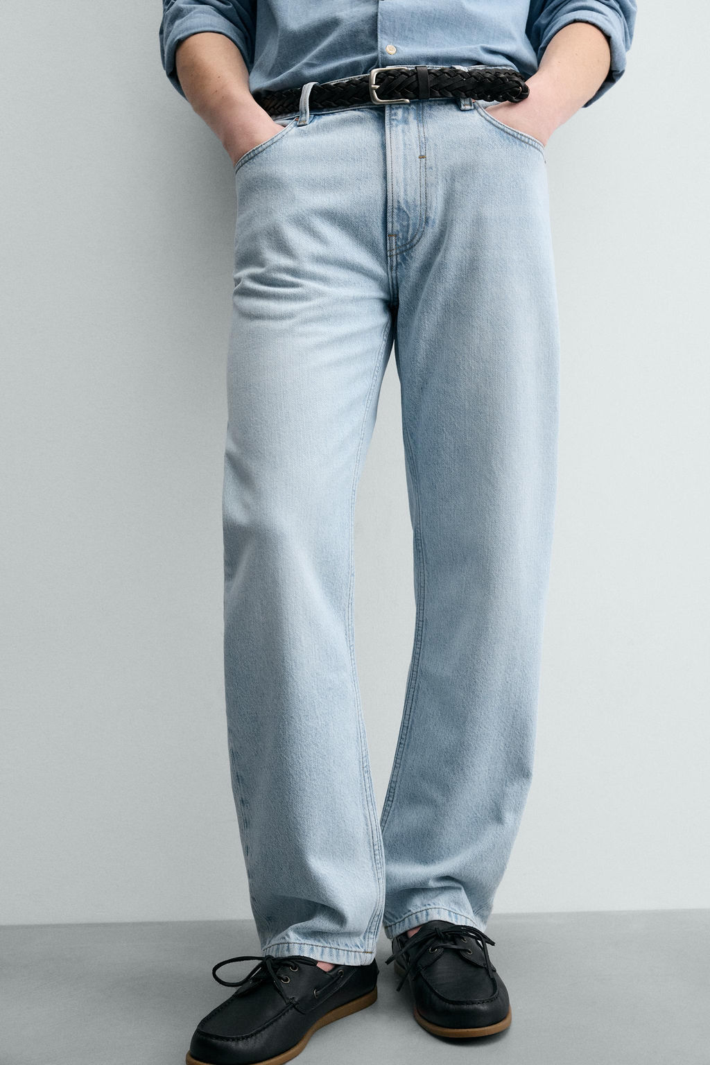 JEANS STRAIGHT FIT ALGOD?N - LYOCELL / Azul claro - Zara фото 9