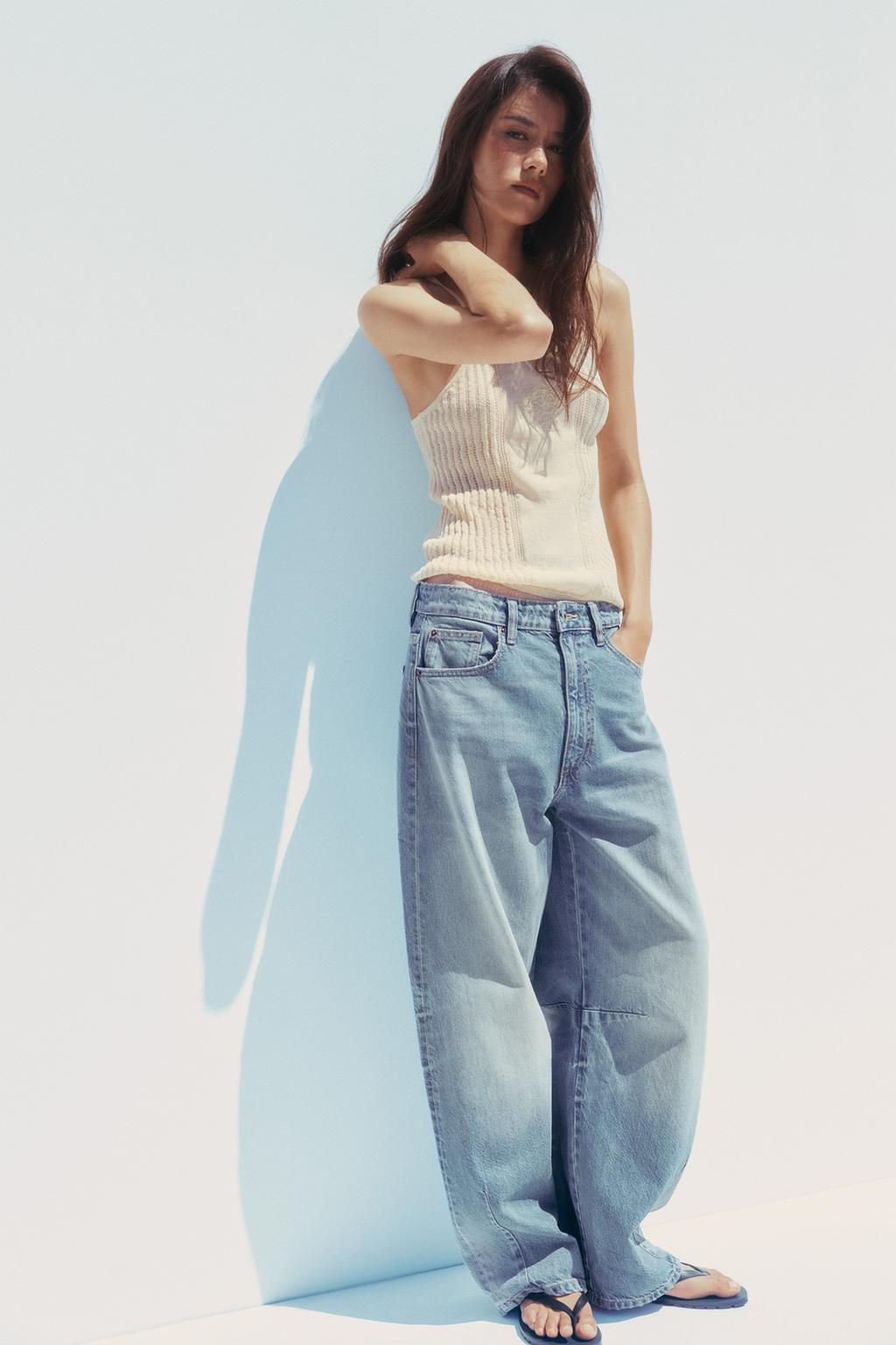 TRF BAGGY BALLOON MID-WAIST JEANS - Zara фото 2