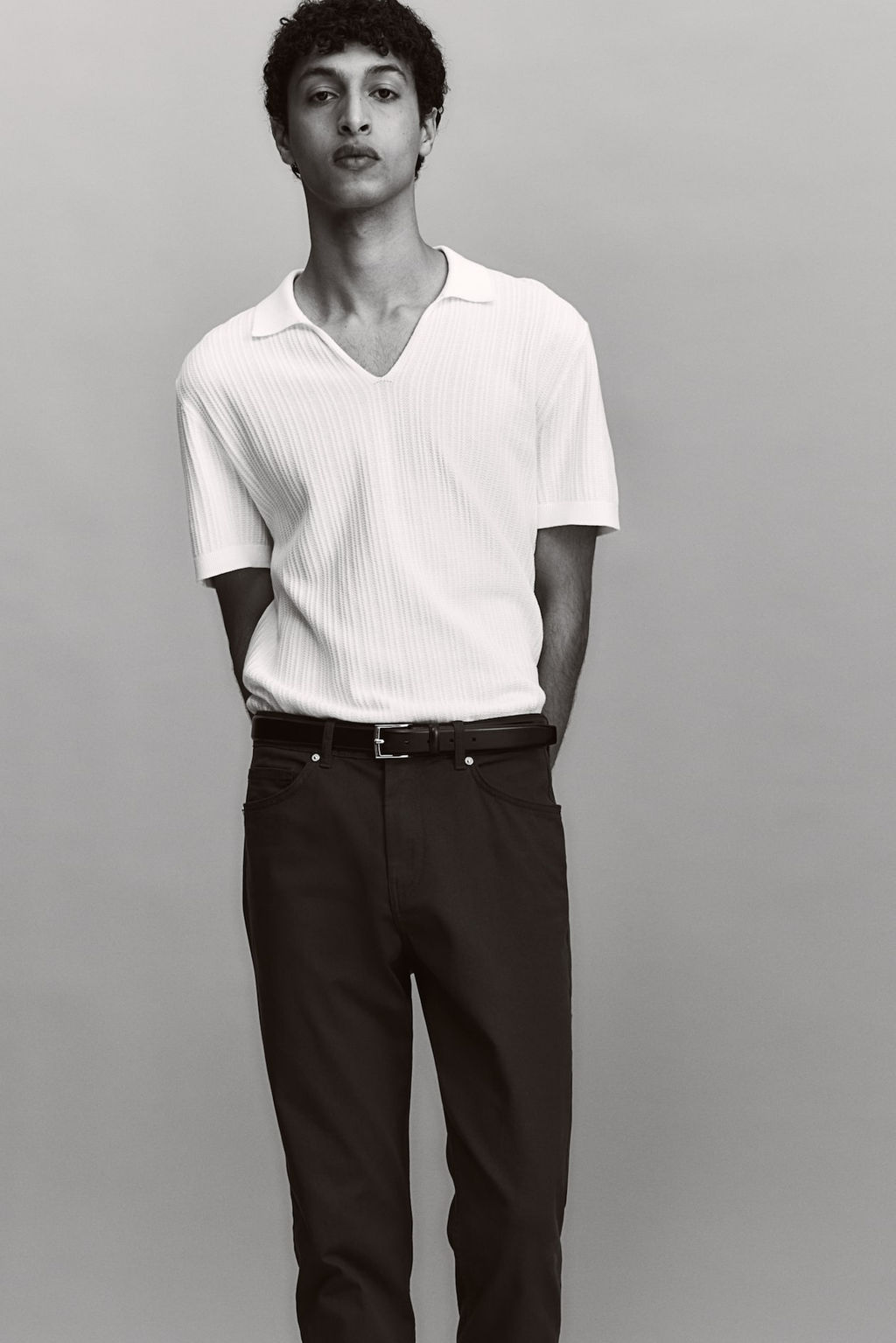 Pantalon en sarga de algodon Slim Fit - H&m фото 2