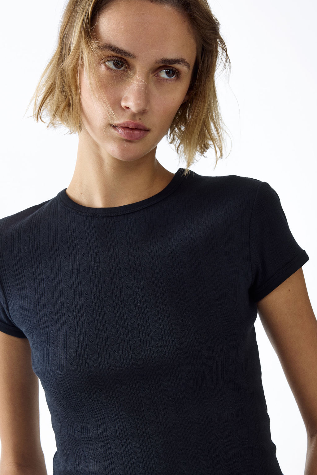 Camiseta en punto pointelle - H&m фото 7
