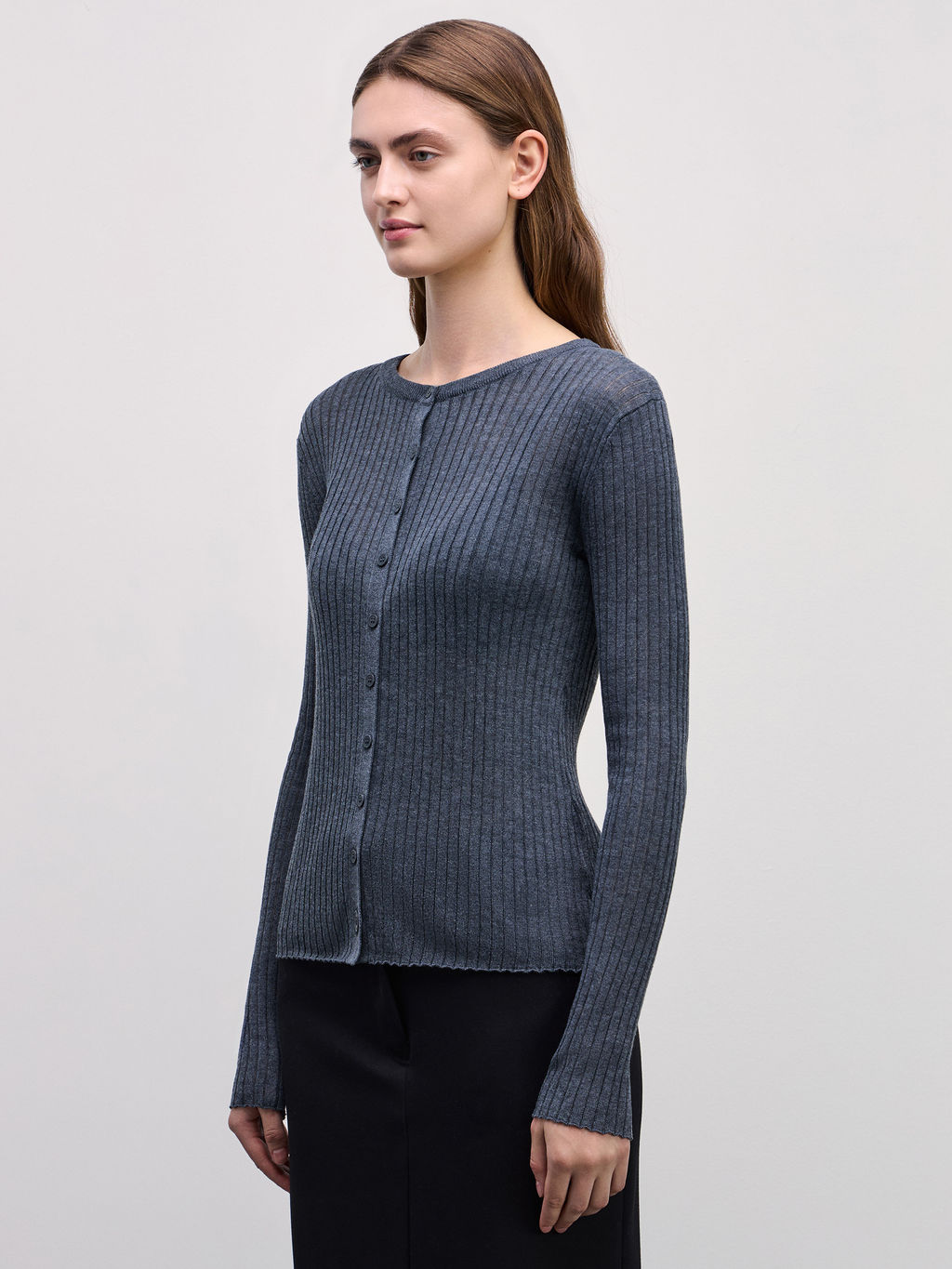 Джемпер на пуговицах с добавлением шерсти / Zarina фото 4