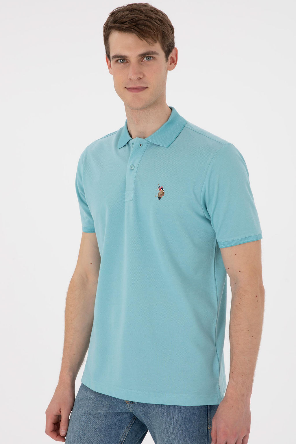 Мужская мятная базовая футболка Неожиданная скидка в корзине - U.s. polo assn фото 3