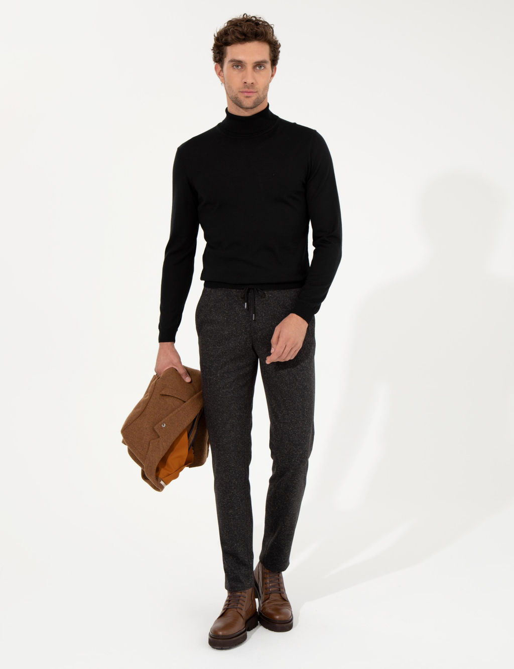 Черный экс. Брюки Slim Fit из ткани - Cacharel фото 3