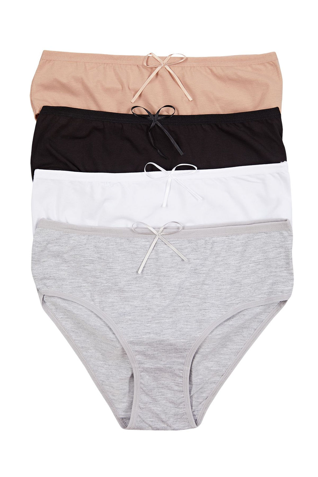 Trendyolmilla Siyah-Cok Renkli 4lu Paket Pamuklu Kurdele/Fiyonk Detayl? Hipster Orme Kulot THMSS24KU00040  фото 6