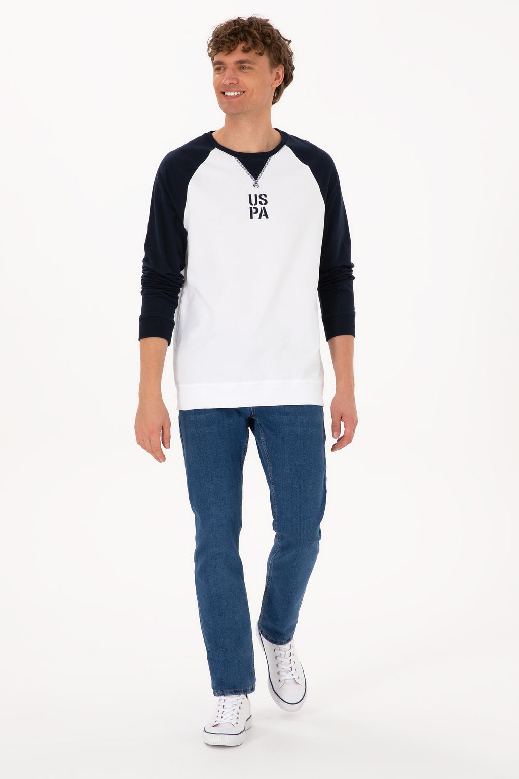 Erkek Bisiklet Yaka Regular Fit Lacivert Sweatshirt - U.s. polo assn фото 4