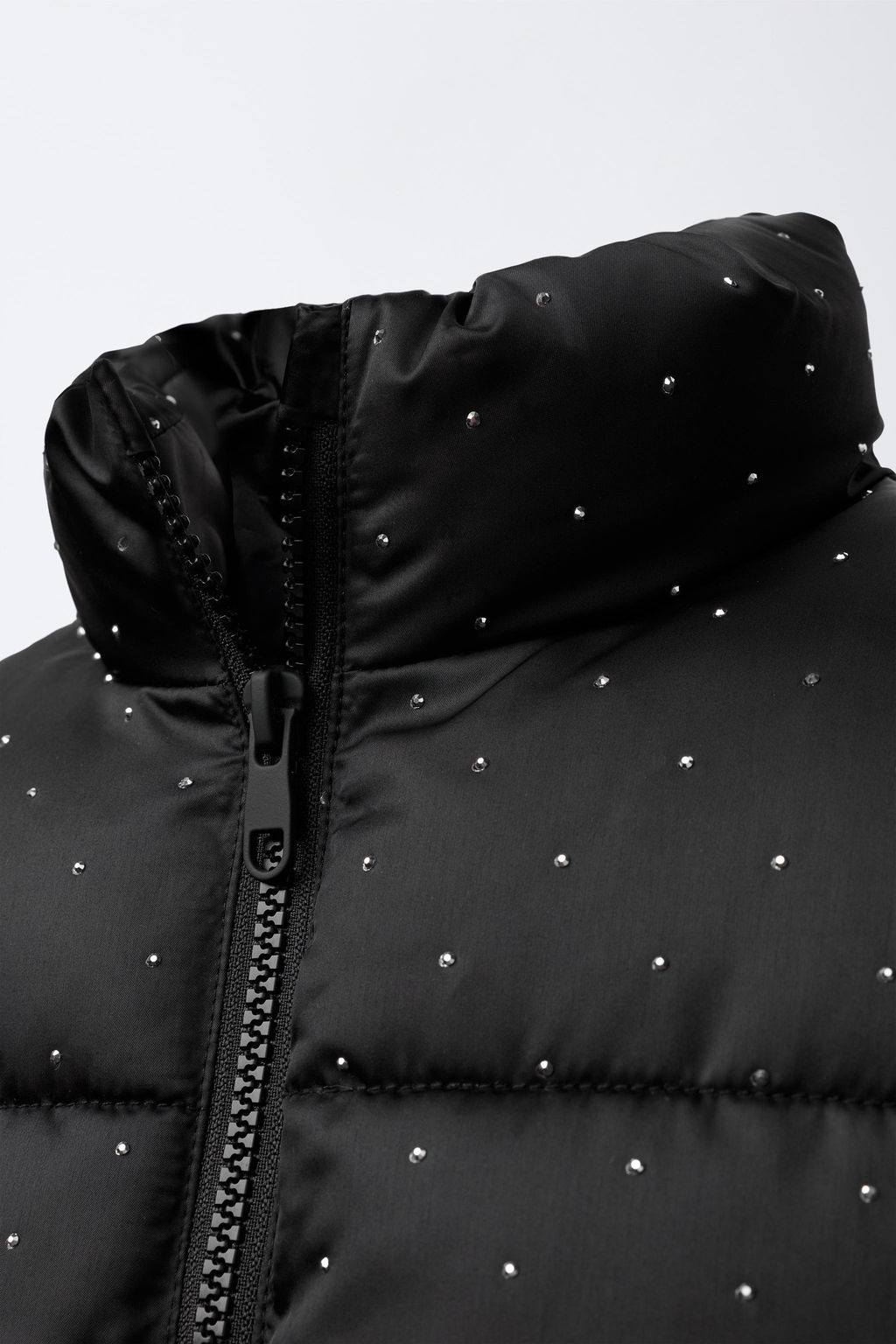 RHINESTONE-DETAIL PUFFER JACKET - Zara фото 5