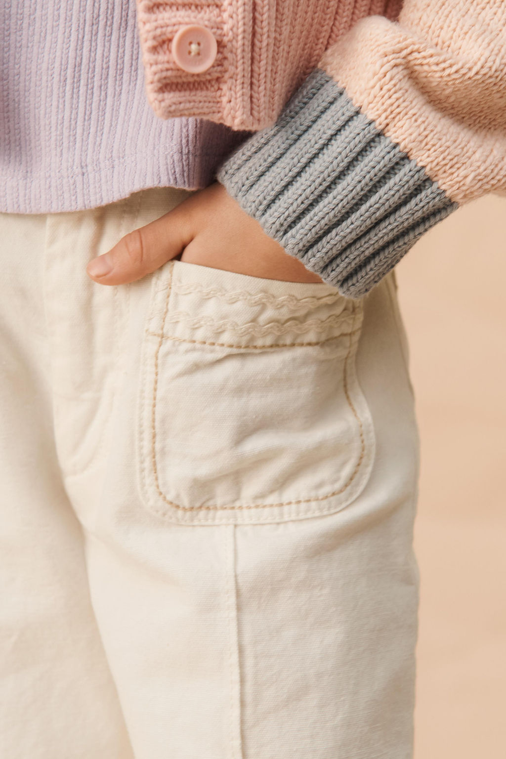 PANTAL?N FLARE PESPUNTES LIMITED EDITION / Crudo claro - Zara фото 4