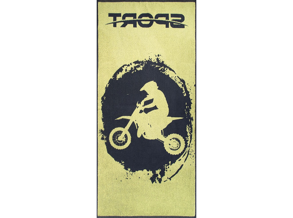 6с102.411ж1 Мотоспорт(т.серый1) Полотенце махровое 67х150см