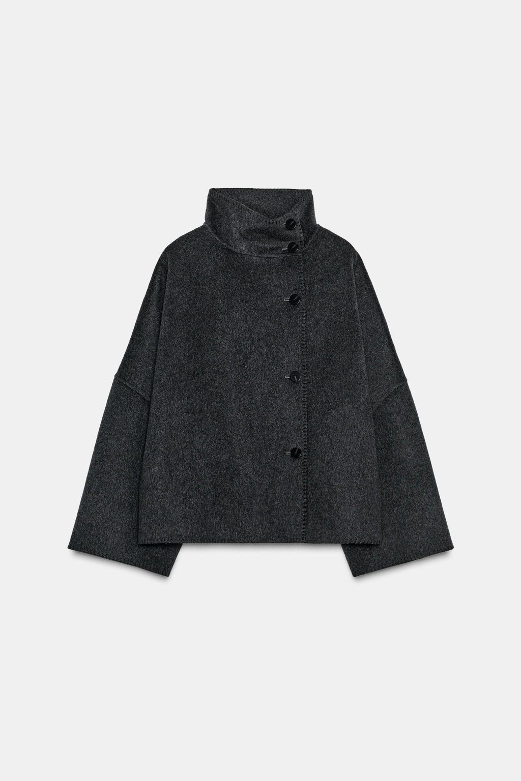 ZW COLLECTION CROPPED WOOL COAT - Zara фото 6