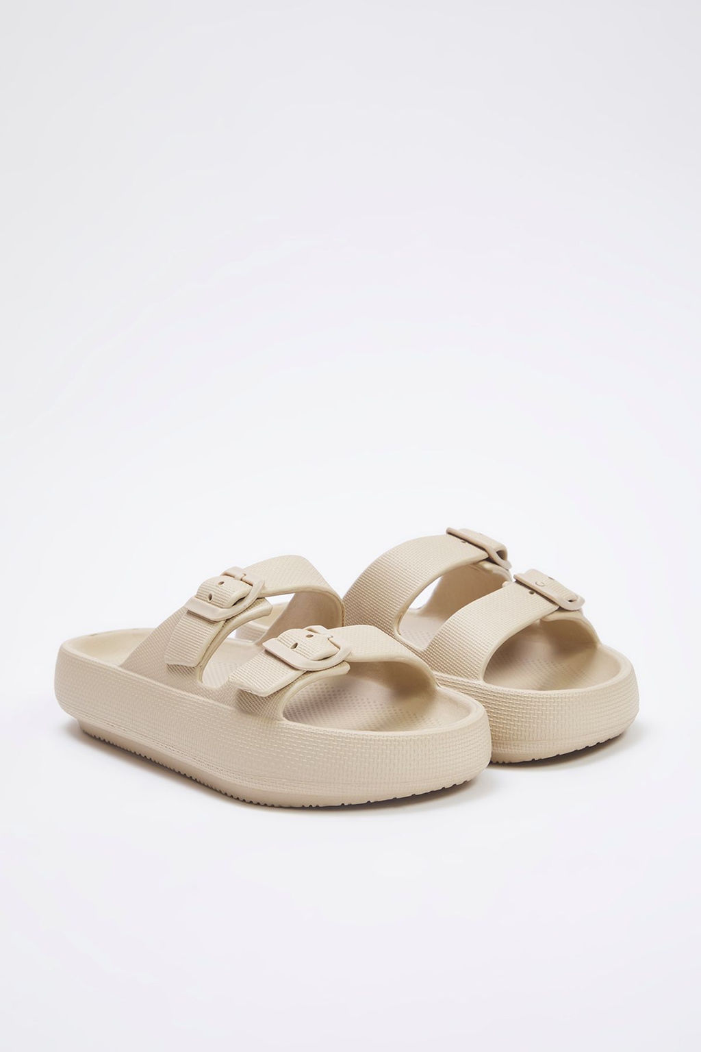 Trendyol Shoes Bej Cift Bantl? Toka Detayl? Hafif Taban Kad?n Terlik TAKSS25TE00019 - Trendyolmilla фото 11
