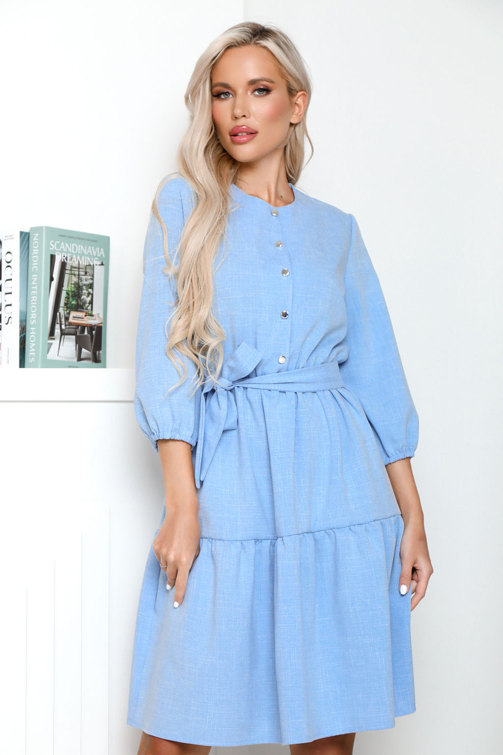 Платье Open Style 6105 голубой