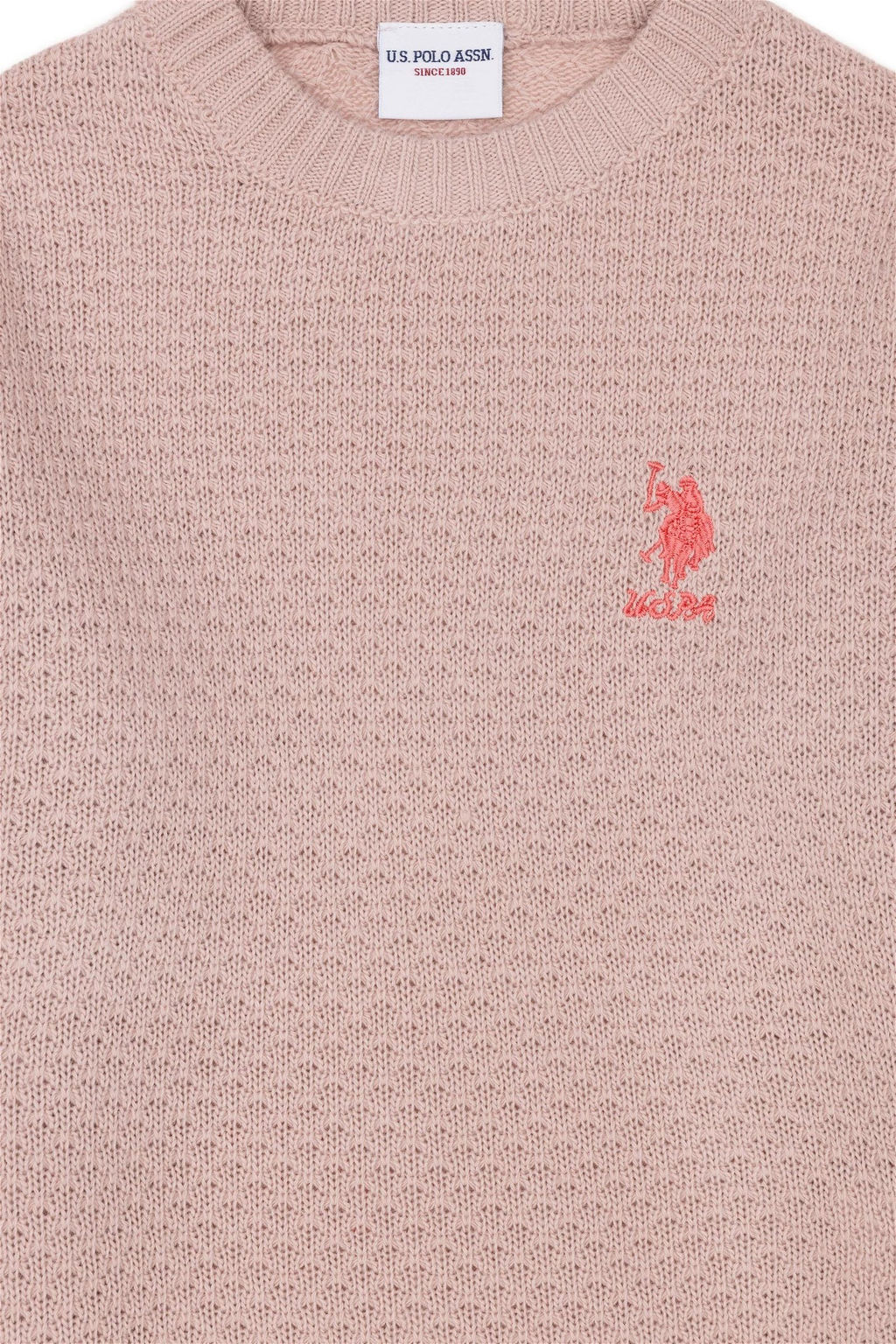 Пудровый свитер для девочки - U.s. polo assn фото 9