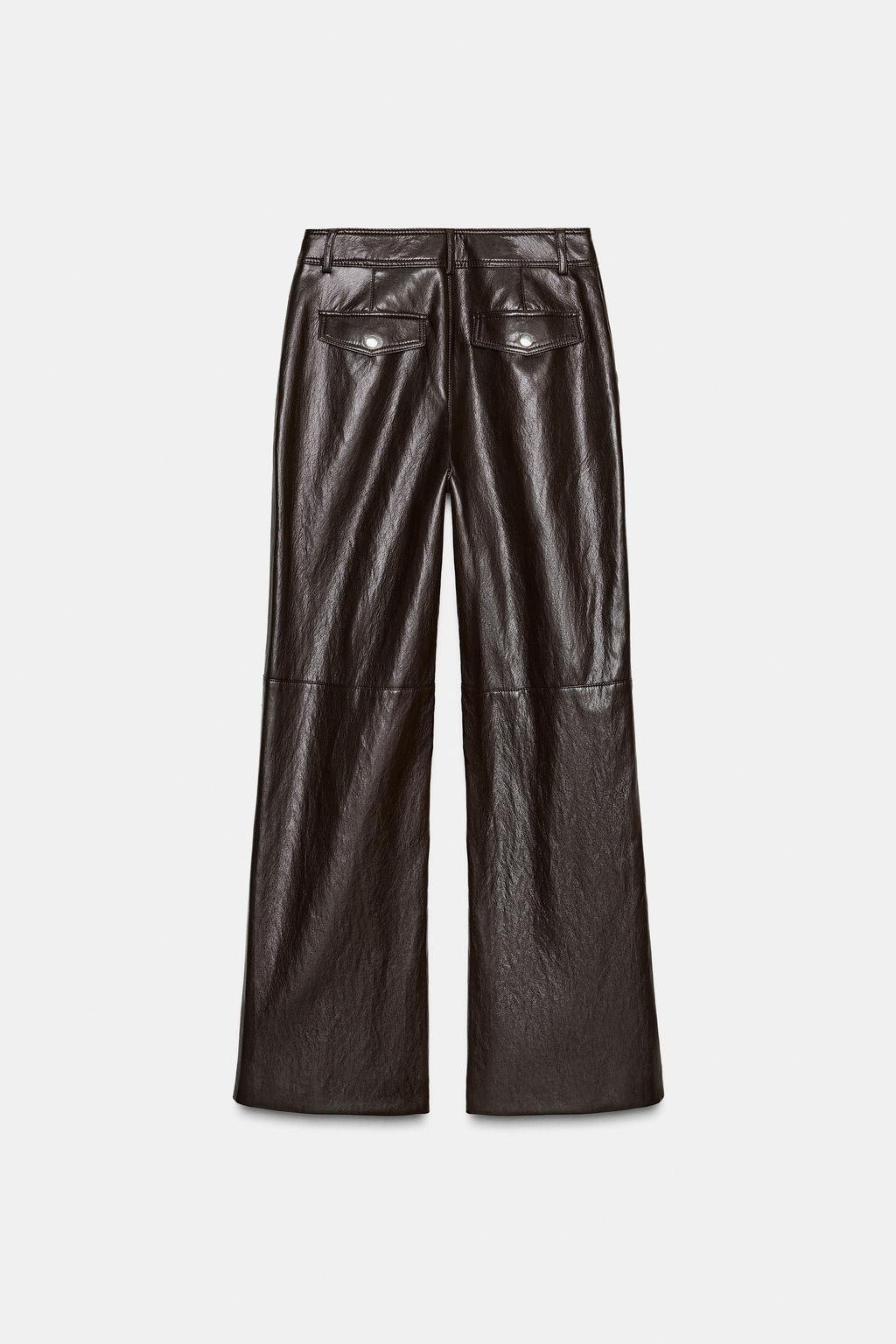 FAUX LEATHER STRAIGHT TROUSERS - Zara фото 7