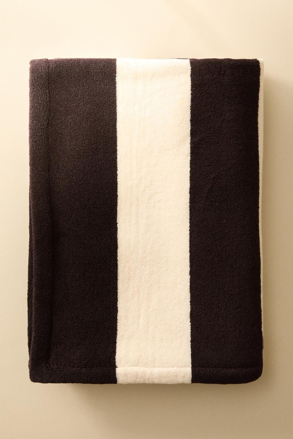 COTTON BEACH TOWEL WITH WIDE STRIPES - Zara фото 6