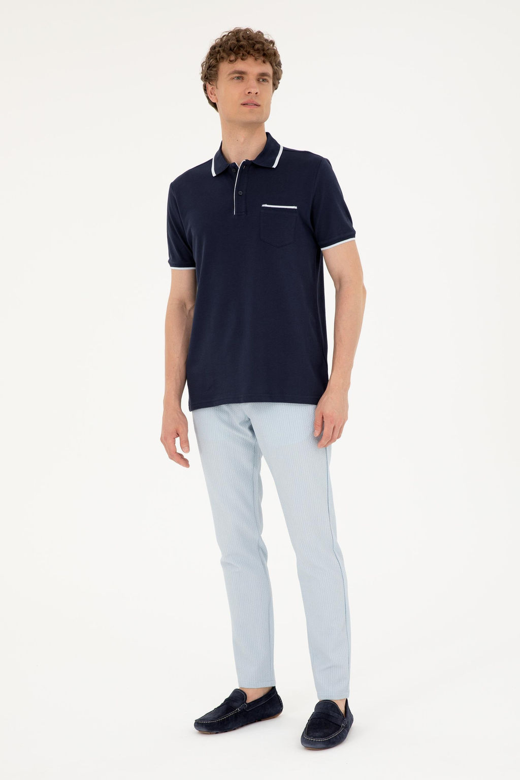 U. S. Polo Assn / Мужские голубые брюки из плотной ткани - U.s. polo assn фото 3