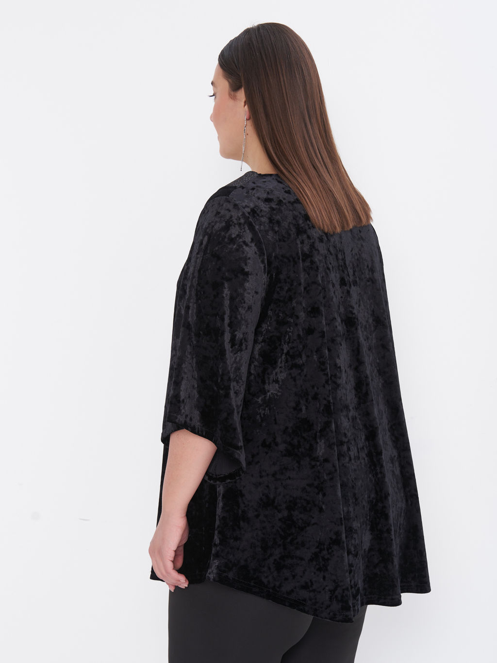 Блузка из бархата TU03611BLK01 - Артесса фото 7