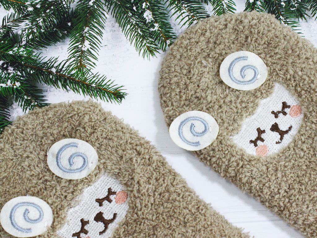 Носки-Тапочки МахровыеОвечки Коричневые - Krumpy фото 3