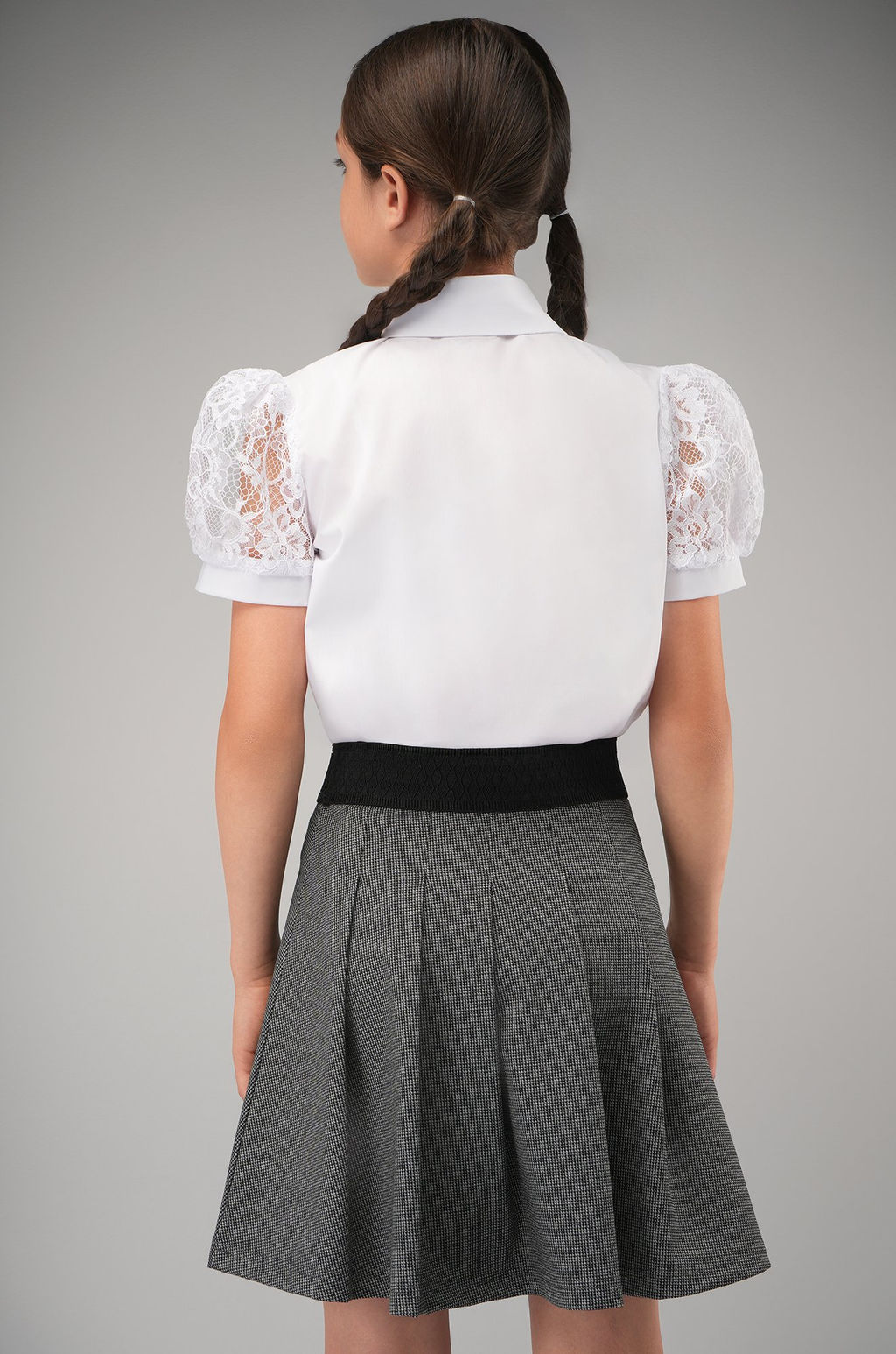 Нарядная блузка для девочки с коротким рукавом Happyfox