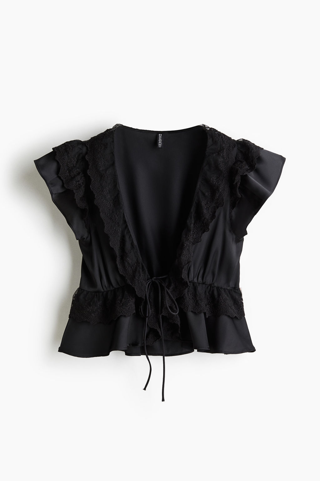 Blusa de sat?n con volantes - H&m фото 2