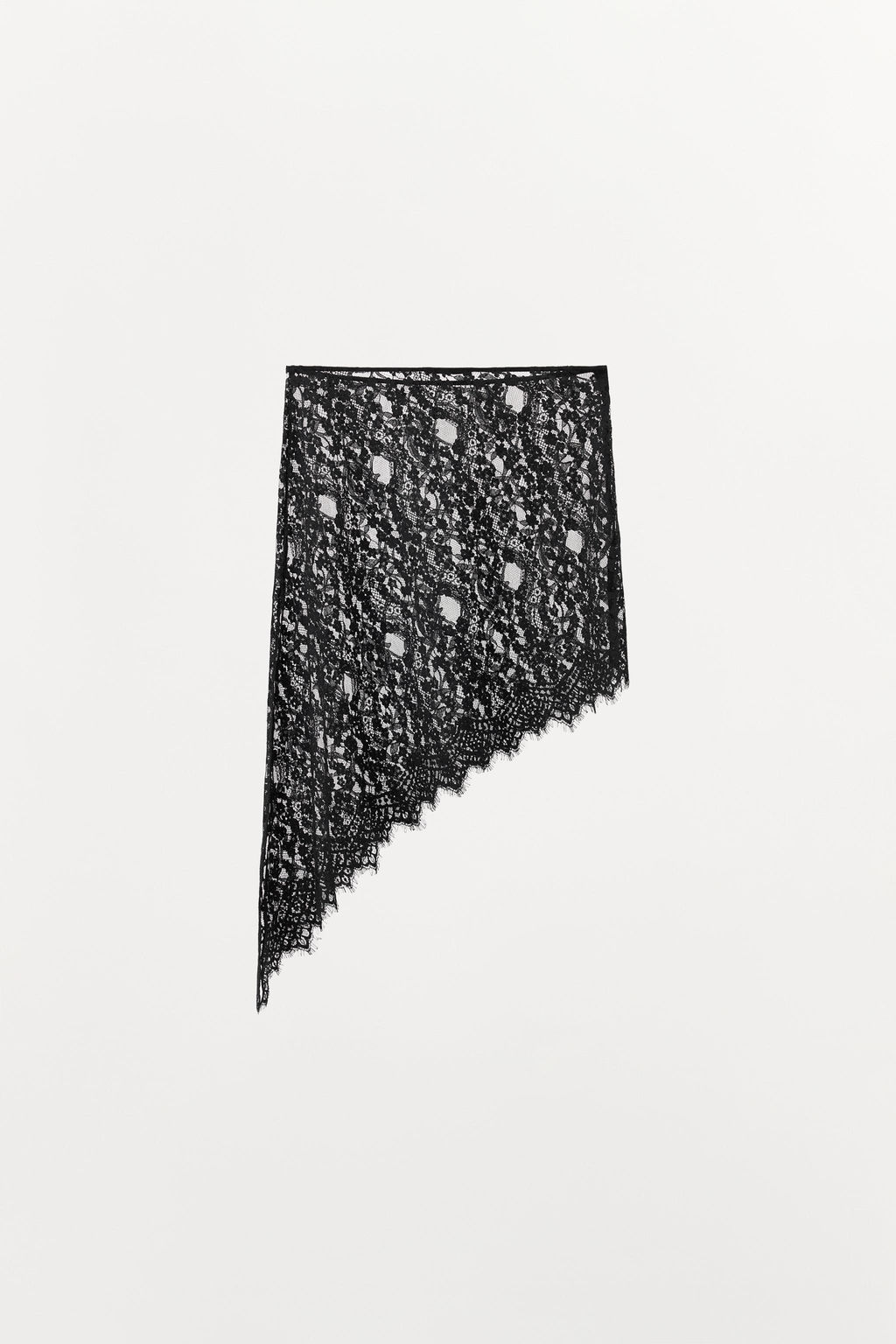 ASYMMETRIC LACE MIDI SKIRT - Zara фото 6