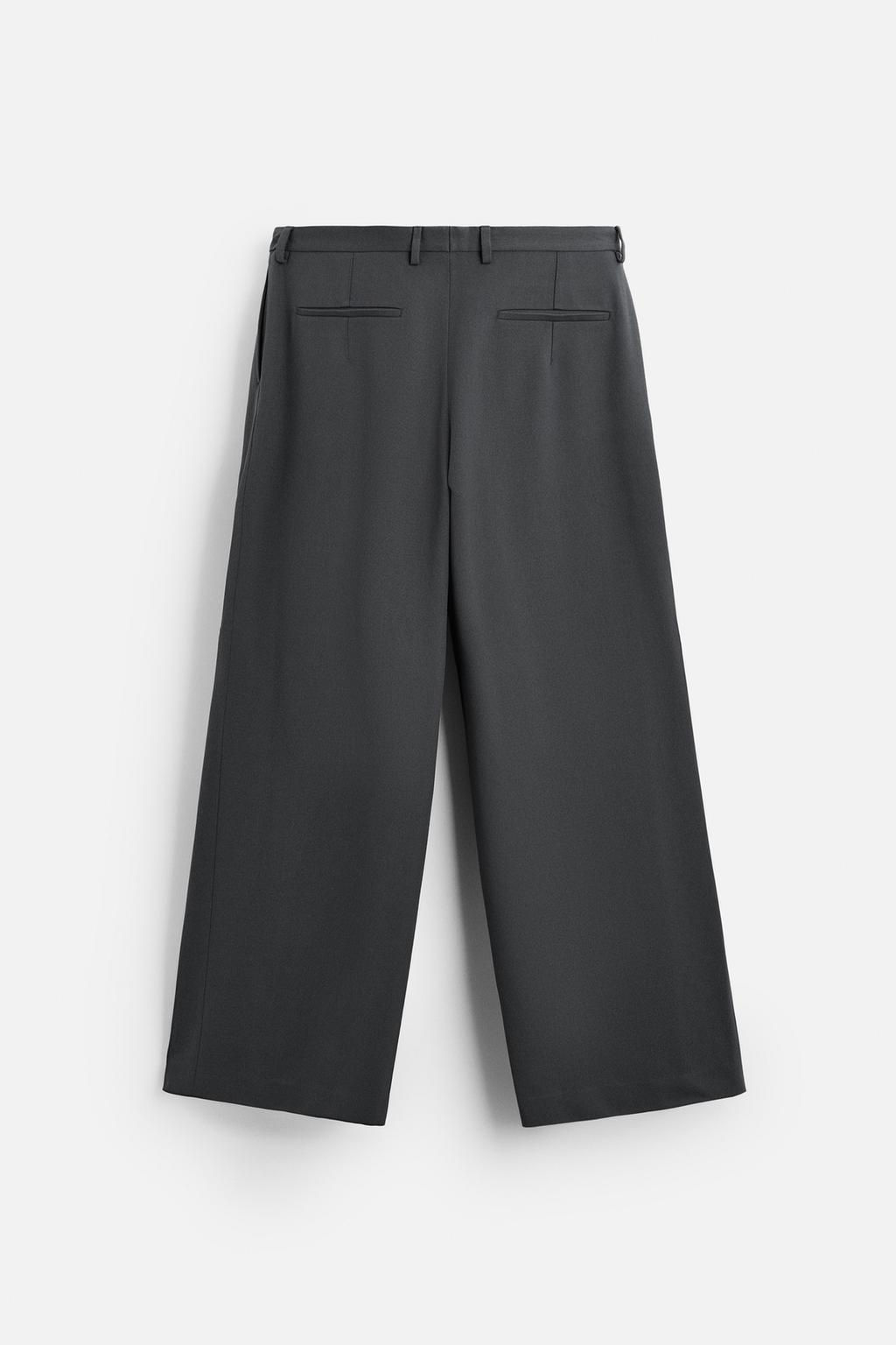 WIDE-FIT PLEATED TROUSERS - Zara фото 17