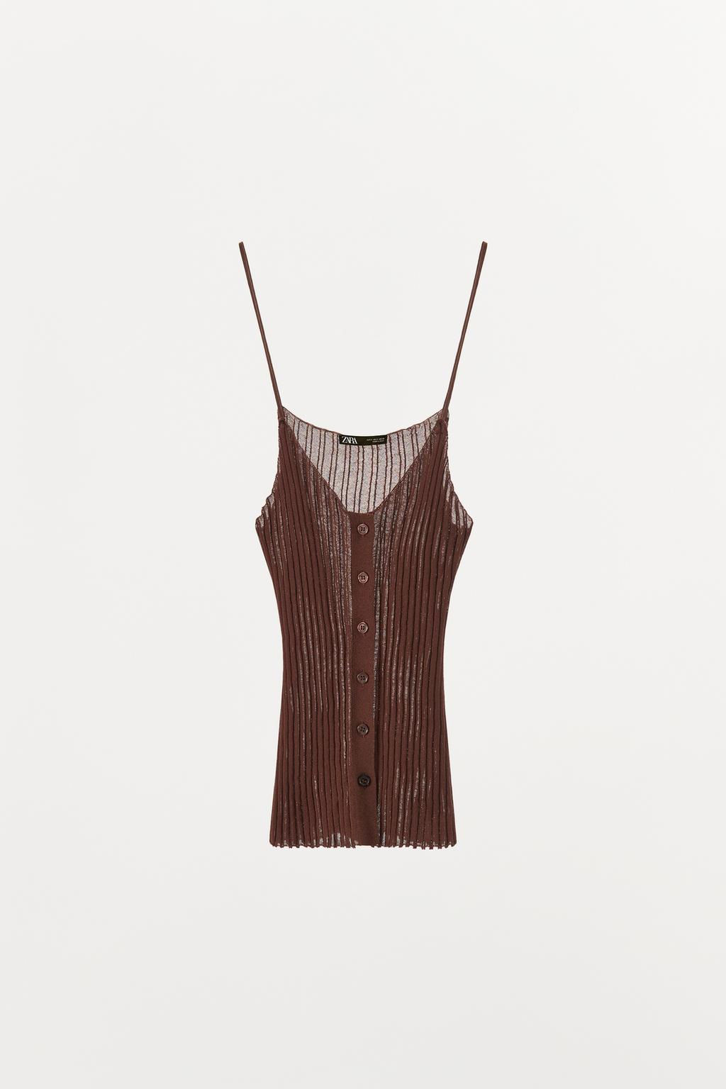 PLEATED FINE KNIT TOP - Zara фото 14