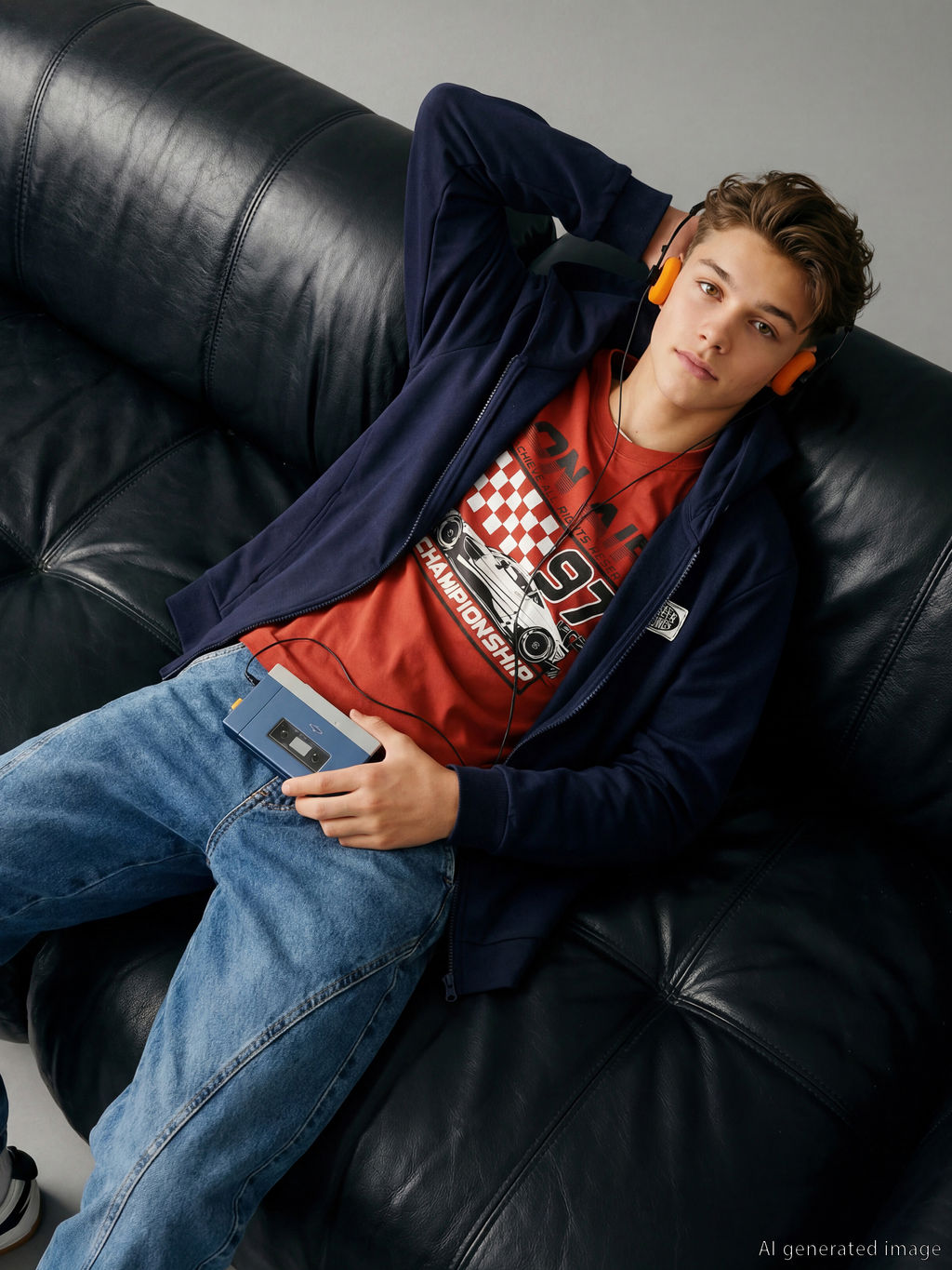 Bisiklet Yaka Bask?l? Erkek ?ocuk Ti??rt