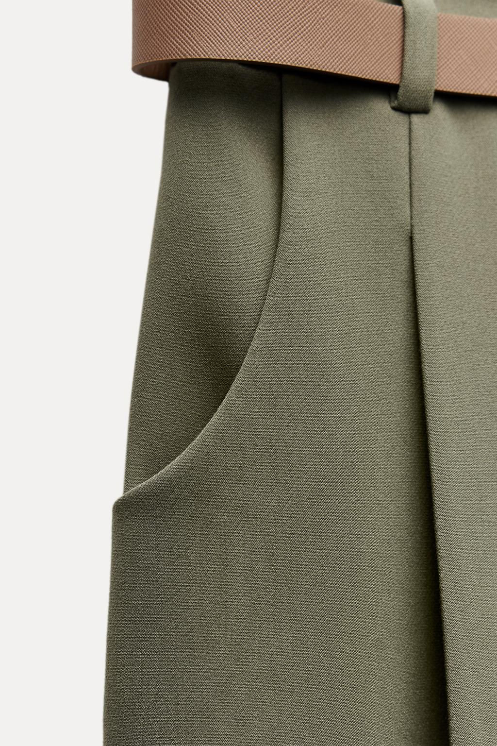 DARTED TROUSERS WITH BELT - Zara фото 3