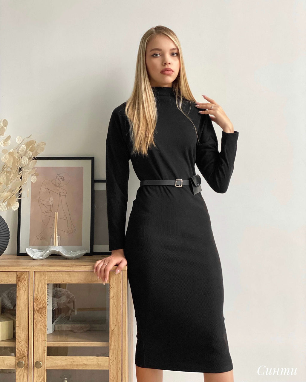 Платье Синти (черный) - Nadi bordo фото 4