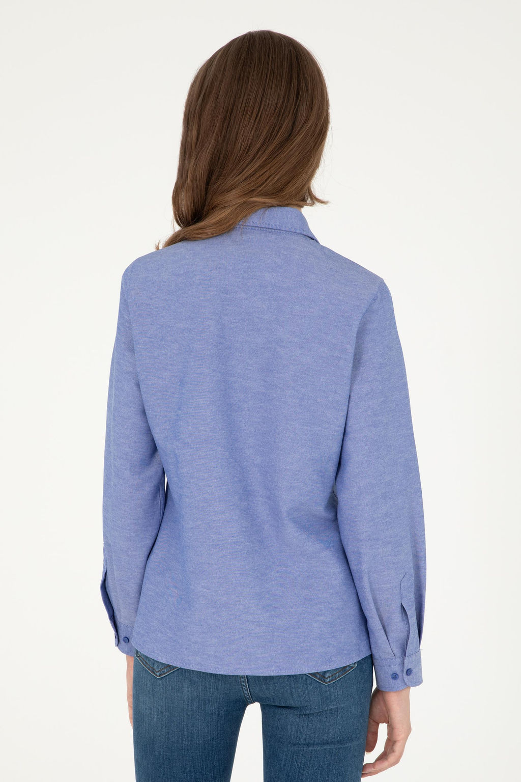 Женская базовая рубашка Saks с длинным рукавом Неожиданная скидка в корзине - U.s. polo assn фото 5