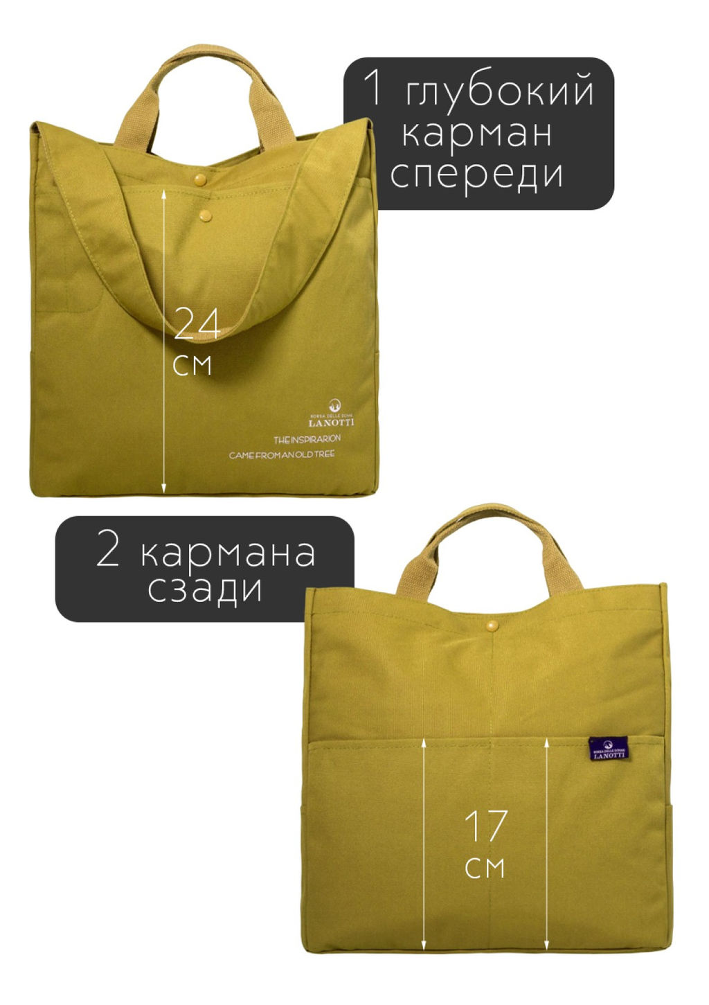 Сумка женская текстиль Lanotti 1701/Желтый