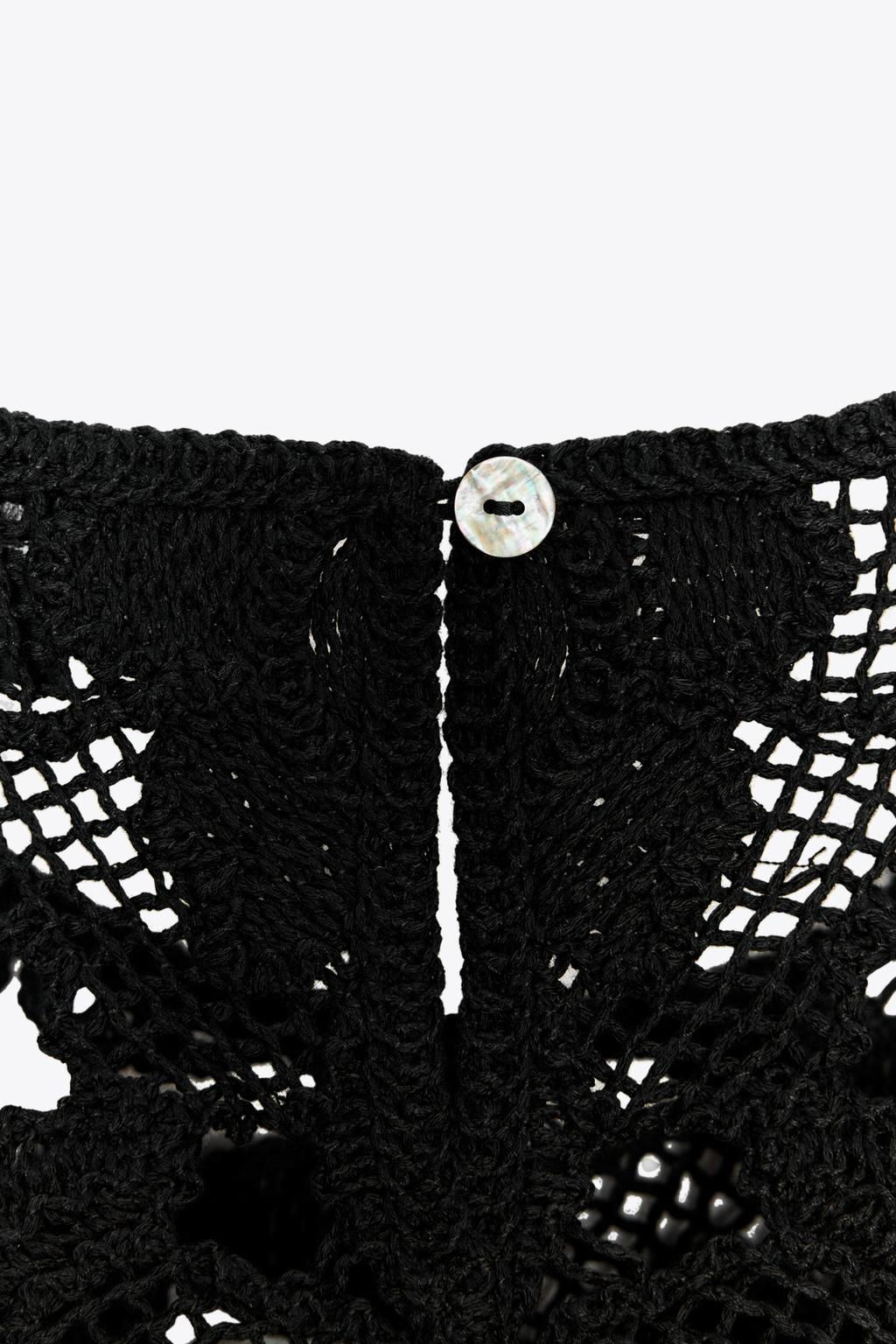 FLORAL CROCHET TOP - Zara фото 7
